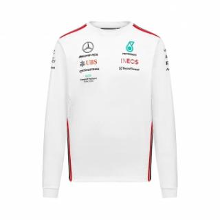 Mercedes AMG Petronas męska koszulka z długim rękawem official white