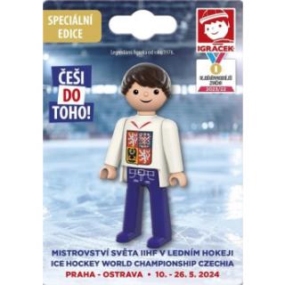 Reprezentacje hokejowe figurka Man hockey fan white