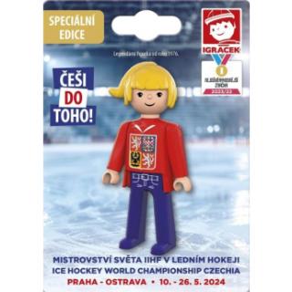 Reprezentacje hokejowe figurka woman ms hockey fan red