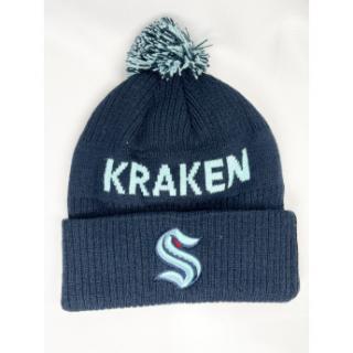 Seattle Kraken czapka zimowa dziecięca Cufed Knit With Pom