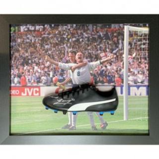 Słynni piłkarze kicker w ramce Gascoigne Signed Boot (Framed) England