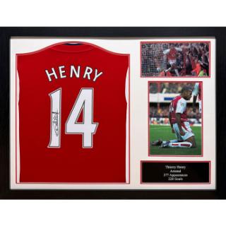 Słynni piłkarze koszulka w antyramie Arsenal FC 2020-2021 Henry Signe