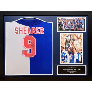 Słynni piłkarze koszulka w antyramie Blackburn Rovers FC 1994-95 Shea