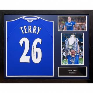 Słynni piłkarze koszulka w antyramie Chelsea FC 2000 Terry Signed Shi