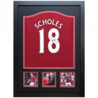 Słynni piłkarze koszulka w antyramie Manchester United FC Scholes 201