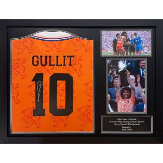Słynni piłkarze koszulka w antyramie Netherlands Gullit 1994 Signed S