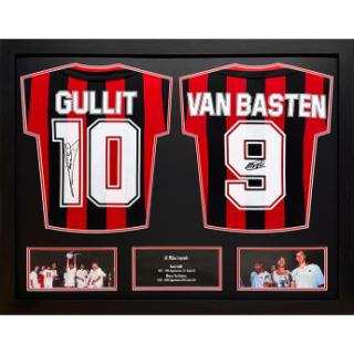 Słynni piłkarze koszulki w ramkach AC Milan 1988 Gullit  Van Basten
