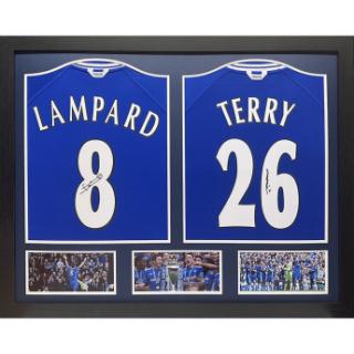 Słynni piłkarze koszulki w ramkach Chelsea FC 2000 Lampard  Terry Si