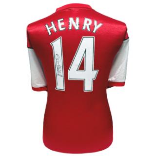 Słynni piłkarze piłkarska koszulka meczowa Arsenal FC Henry Signed Sh