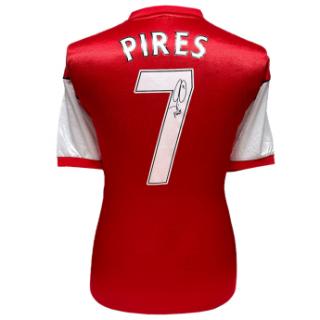Słynni piłkarze piłkarska koszulka meczowa Arsenal FC Pires Signed Sh