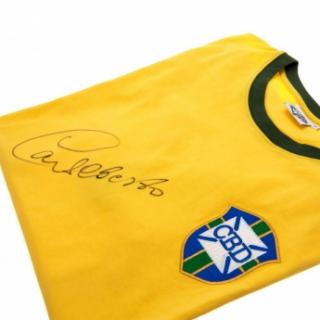 Słynni piłkarze piłkarska koszulka meczowa Brasil Alberto Signed Shir