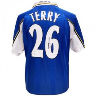 Słynni piłkarze piłkarska koszulka meczowa Chelsea FC Terry 1998 Sign
