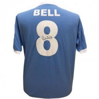 Słynni piłkarze piłkarska koszulka meczowa Manchester City Bell retro