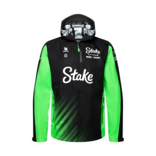 Stake Kick Sauber męska kurtka z kapturem Rain official Teamline Repl