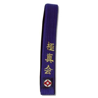 Niebieski Pas Karate do Kimona napis Kyokushin