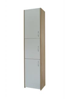Słupek łazienkowy Adaś 3D Sonoma + front Biały 40 cm