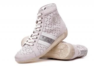 Trampki Sneakers Włoskie Janet Sport Biały Skóra