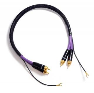 Melodika MDPH05 Kabel 2xRCA PHONO do gramofonu z żyłą uziemiającą 0,5m