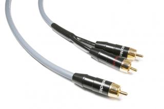 Melodika MDSWY20G Gunmetal kabel do subwoofera typu Y 1xRCA-2xRCA 2m