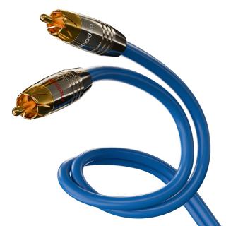 Melodika SB2R10 Sky Blue kabel 2xRCA - 2xRCA 1m