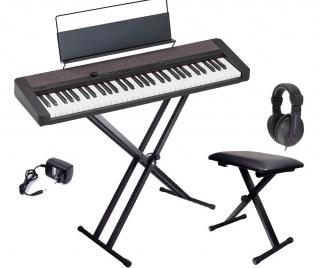 CASIO CT-S1 BK | Czarne Statyw + Ławka | zestaw XXL