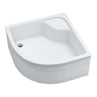 BRODZIK DANTE 80x80x41x28 AKRYLOWY PÓŁOKRĄGŁY NA NOŚNIKU STYROPIANOWYM  SCHEDPOL BRODZIK 80x80x41x28 AKRYLOWY PÓŁOKRĄGŁY