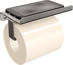 Uchwyt na papier toaletowy z półką TECHNIC stal nierdzewna Uchwyt na papier toaletowy z półką TECHNIC stal nierdzewna