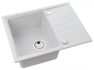 Zlewozmywak intermezzo 30 granitowy biały 62x48x21 wpuszczany/podwieszany Zlewozmywak INTERMEZZO 30 biały