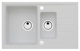 Zlewozmywak intermezzo 70 granitowy biały 78x48x21 wpuszczany/podwieszany Zlewozmywak INTERMEZZO 70 biały