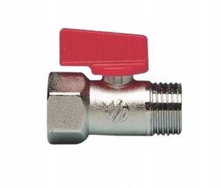 ARCO MINI zawór kulowy wodny 1/2 cala GW / GZ DN15 uchwyt czerwony 2207R
