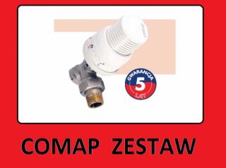 COMAP ZESTAW TERMOSTATYCZNY KĄTOWY głowica + zawór