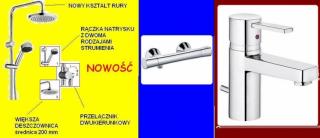 KLUDI Zenta DUAL SHOWER Deszczownica termostat BATERIA UMYWALKOWA 2