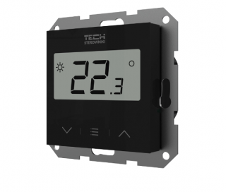 TECH F-2Z V1 przewodowy regulator pokojowy CZARNY