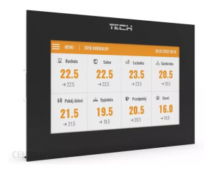 TECH M-8n BEZPRZEWODOWY PANEL KONTROLNY DO LISTWY L-8E (MONTAŻ PODTYNKOWY) CZARNY