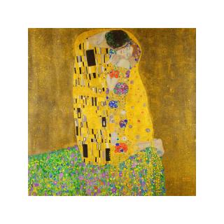 Pocałunek Gustav Klimt - Reprodukcja obrazu wydrukowana na płótnie 100x100cm