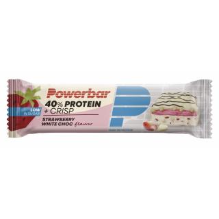 PowerBar Baton proteinowy 40% Protein+ Crisp 55g Truskawka - Biała czekolada