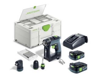 Festool Akumulatorowa wiertarko-wkrętarka CXS 12 2,5-Set