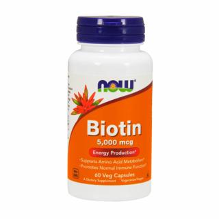 BIOTIN 5000MCG 60VegCaps. - Now Foods