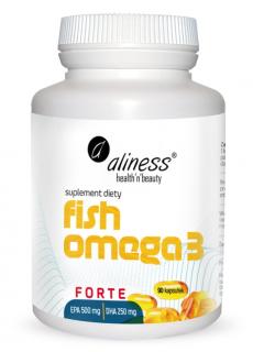 Fish Omega 3 FORTE 500/250mg 90 kaps. - Aliness