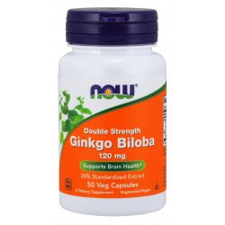 Ginkgo Biloba Double Strength 120mg 50vege caps. - Now Foods