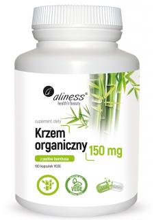 Krzem organiczny z pędów bambusa 150 mg 100 VEGE caps. - Aliness