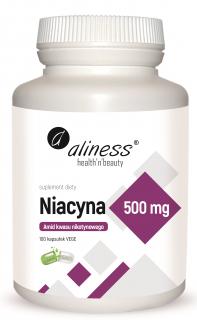 Niacyna, Amid kwasu nikotynowego 500 mg x 100 kaps VEGE - Aliness