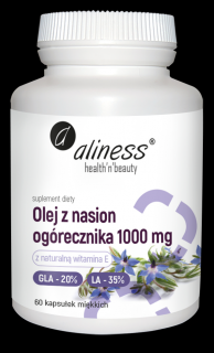 Olej z nasion ogórecznika 1000 mg 60 caps - Aliness