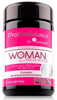 ProbioBALANCE, Probiotyk Woman Balance 20 mld. x 30 vege caps. - Aliness