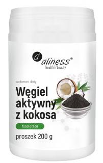 Węgiel aktywny z kokosa 200 g - Aliness