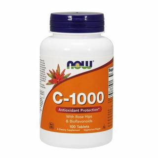 WITAMINA C1000 WITH ROSE  BIOFLAWONOIDS 100 tabl. - Now Foods