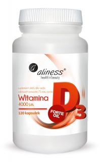 Witamina D3 FORTE oil 4000 j.m. 120 kaps. - Aliness