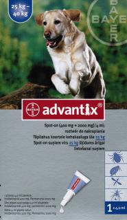 BAYER ADVANTIX 4,0ml pipeta owadobójcza dla psów 25-40kg