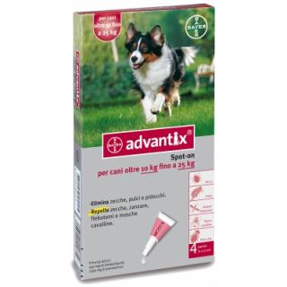 BAYER Advantix dla psów o masie 10-25 kg 2,5mlx4 tuby