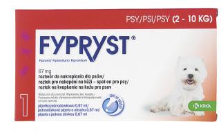 FYPRYST pies spot-on krople na pchły i kleszcze 2-10kg 0,67ml